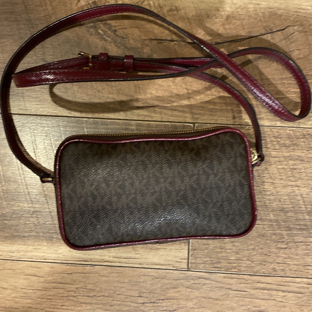 Michael Kors Brown and Burgundy Crossbody Bag - Picture 2 of 10